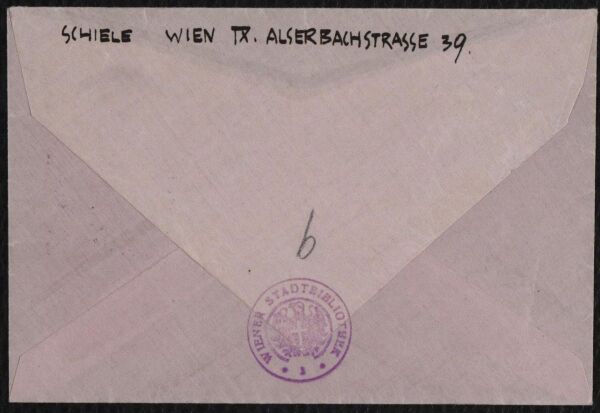 Brief von Egon Schiele an Arthur Roessler, mit Gedicht: „Unter dem weißen Himmel“ Bild 3