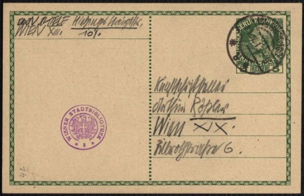 Postkarte von Egon Schiele an Arthur Roessler Bild 2