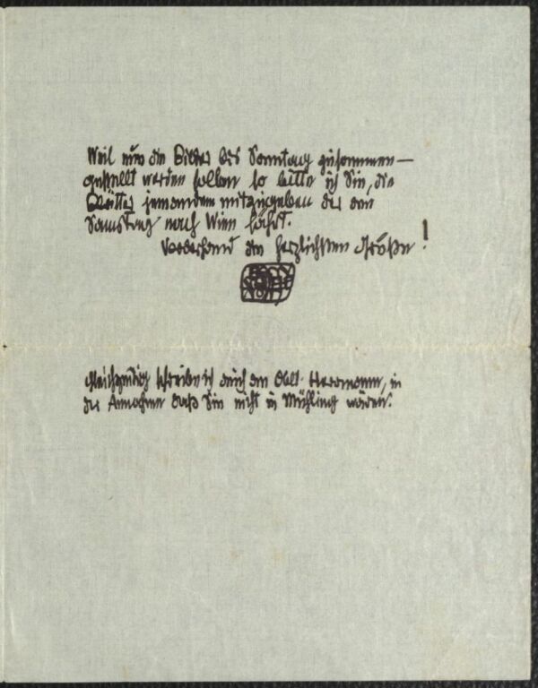 Brief von Egon Schiele an Ferdinand Kofron Bild 2