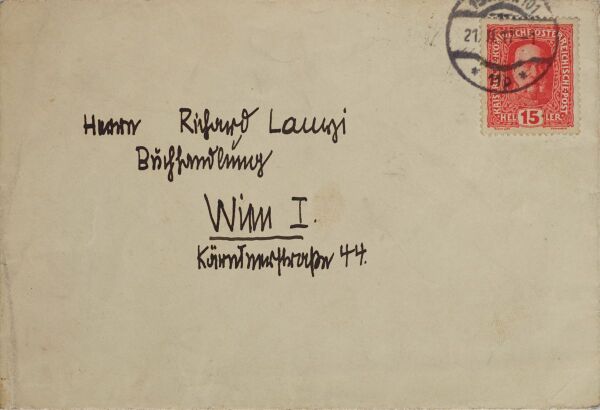 Brief von Egon Schiele an Richard Lányi Bild 2