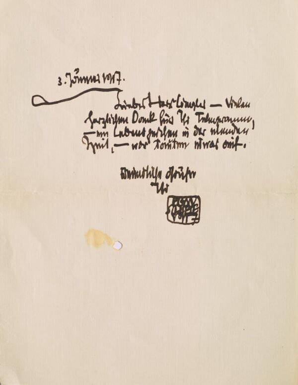 Brief von Egon Schiele an Leopold Liegler Bild 1