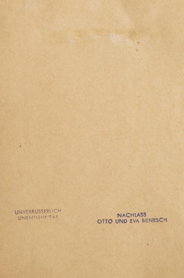 Porträtaufnahme Egon Schieles von Anton Josef Trčka von 1914 mit einer Widmung von Schiele für Heinrich Benesch Bild 2