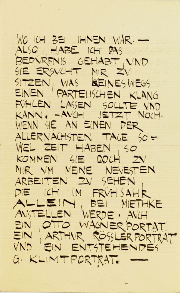 Letter from Egon Schiele to Josef Strzygowski Bild 2