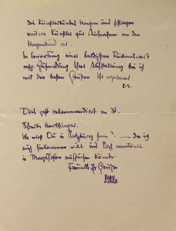 Brief von Egon Schiele an Anton Faistauer Bild 2