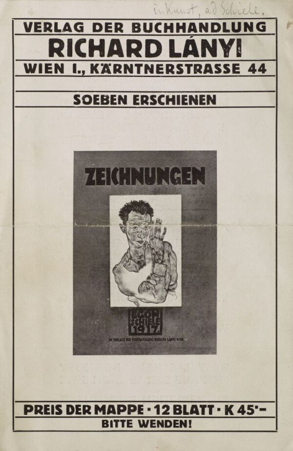 Brief von Egon Schiele an Richard Lányi inkl. originalem Bestellschein für die Lányi-Mappe Bild 3