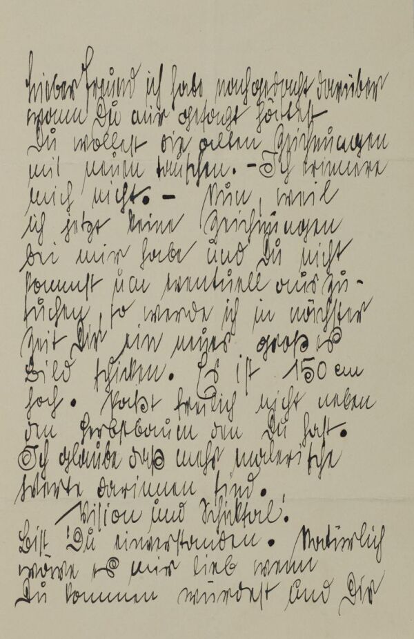 Brief von Egon Schiele an Carl Reininghaus 