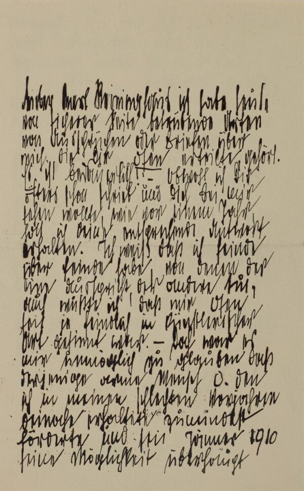 Brief von Egon Schiele an Carl Reininghaus 