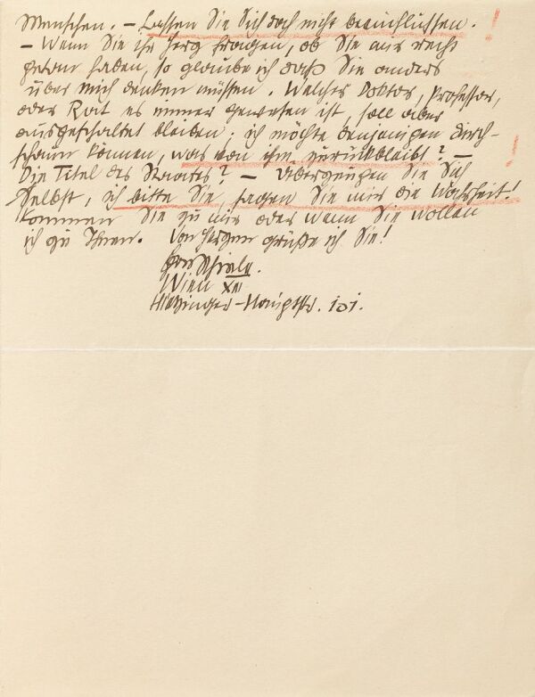 Letter from Egon Schiele to Carl Reininghaus Bild 3