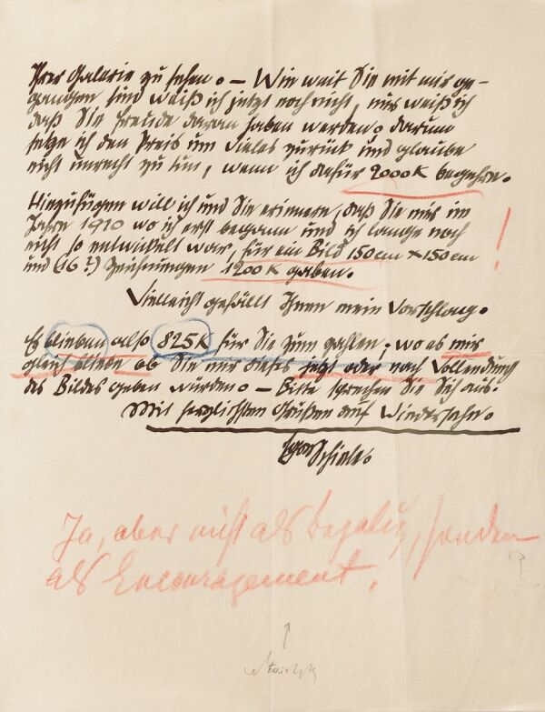 Brief von Egon Schiele an Carl Reininghaus Bild 2