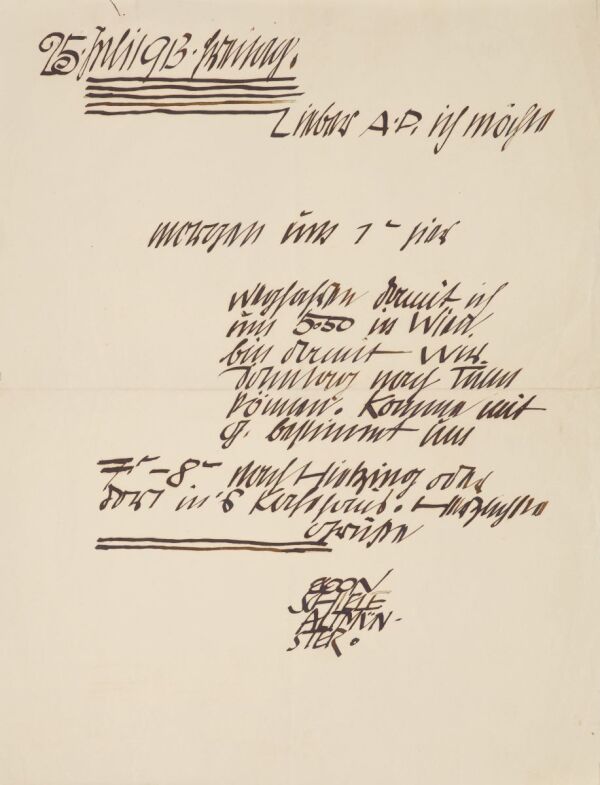 Brief von Egon Schiele an Anton Peschka Bild 1