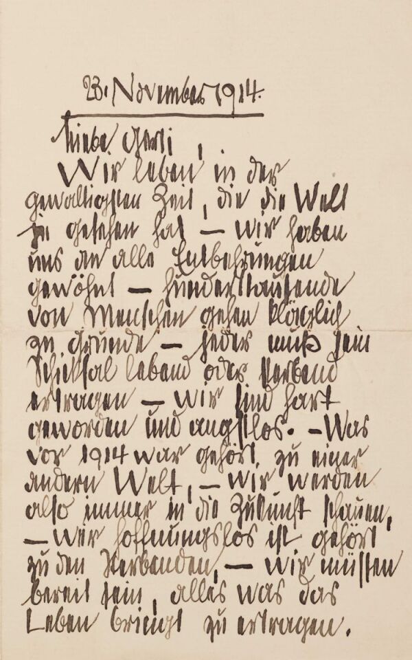 Brief von Egon Schiele an Gertrude Schiele Bild 1