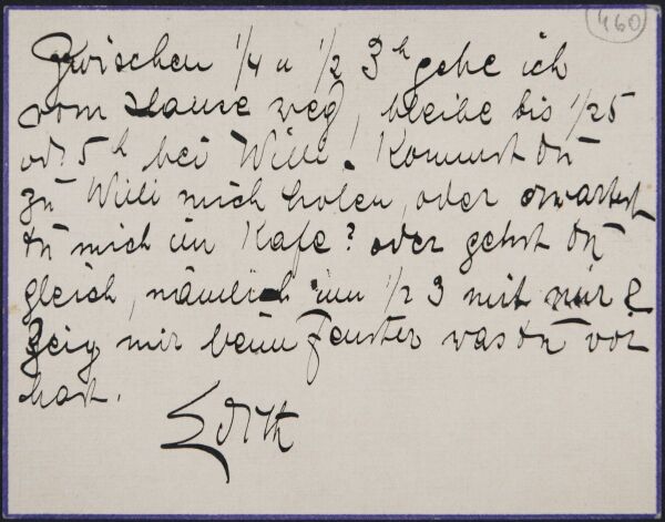 Brief von Edith Harms an Egon Schiele 