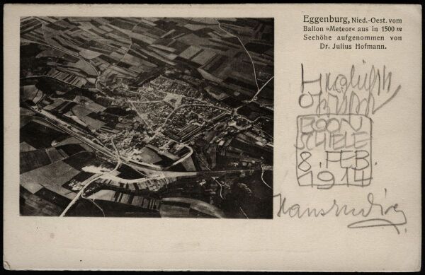 Postkarte von Egon Schiele an Heinrich Benesch 