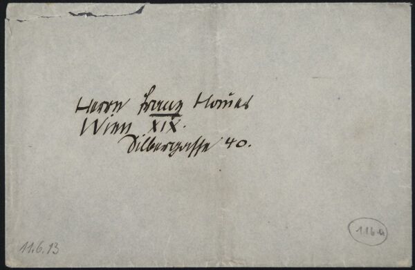 Brief von Egon Schiele an Franz Hauer Bild 2