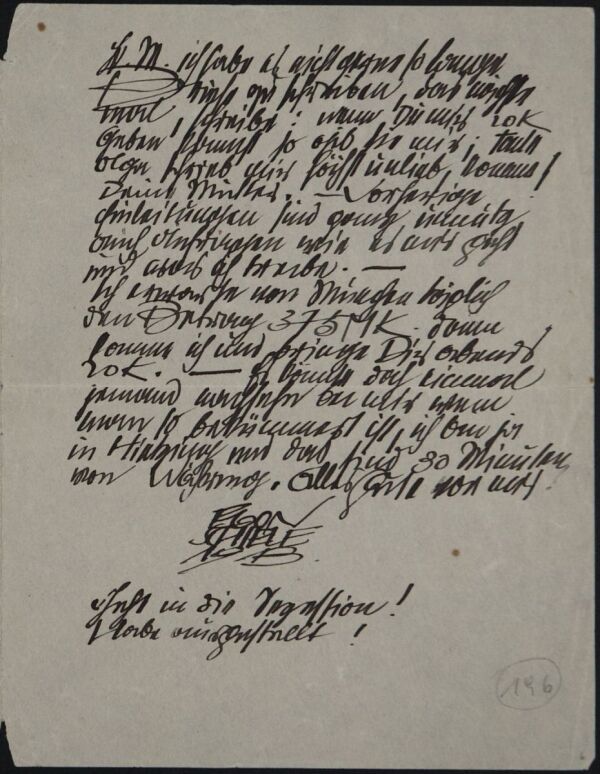 Letter from Egon Schiele to Marie Schiele 