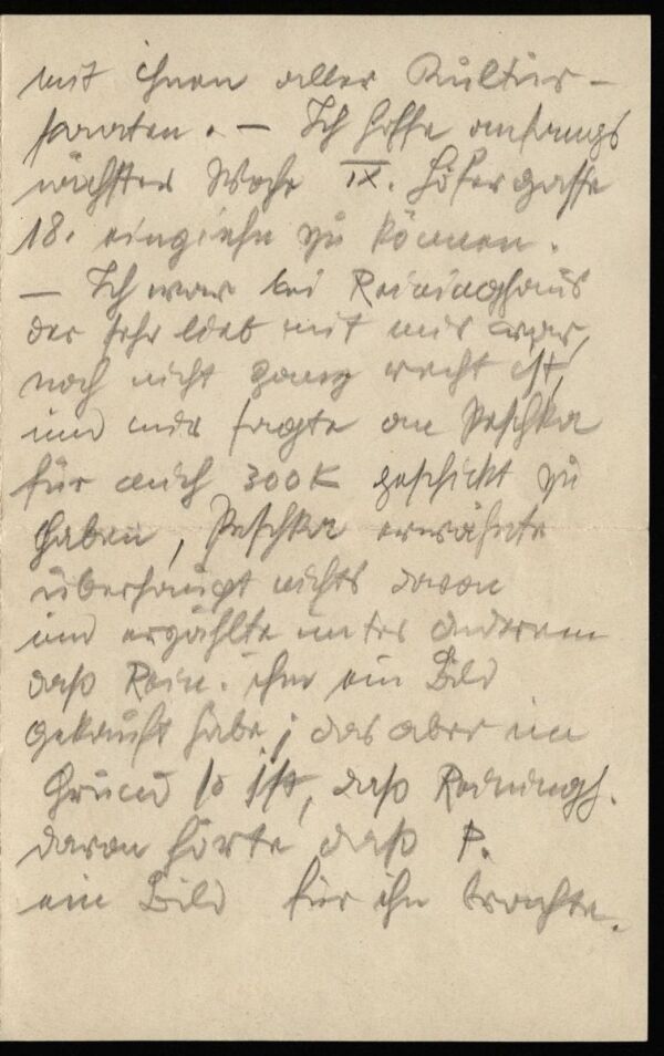 Brief von Egon Schiele an Heinrich Benesch Bild 3