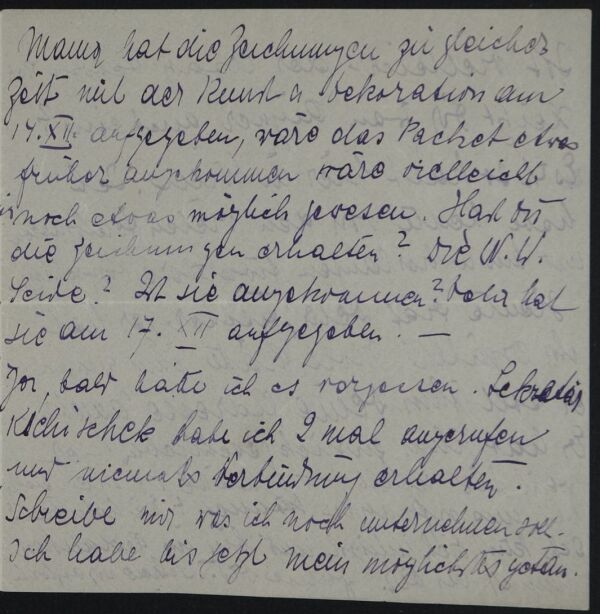 Brief von Edith Schiele an Egon Schiele Bild 3