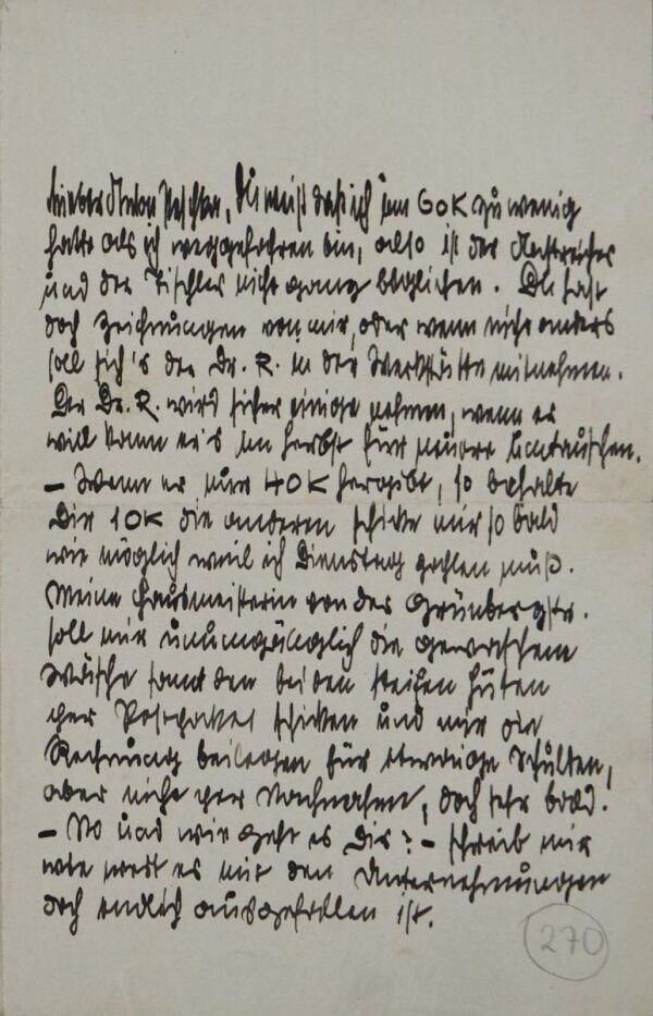 Letter from Egon Schiele to Anton Peschka 