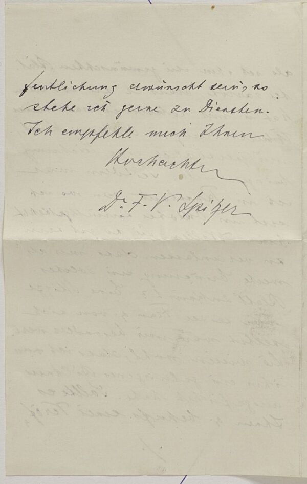 Kondolenzschreiben von Friedrich Viktor Spitzer an Marie Schiele zum Tod von Egon Schiele Bild 4