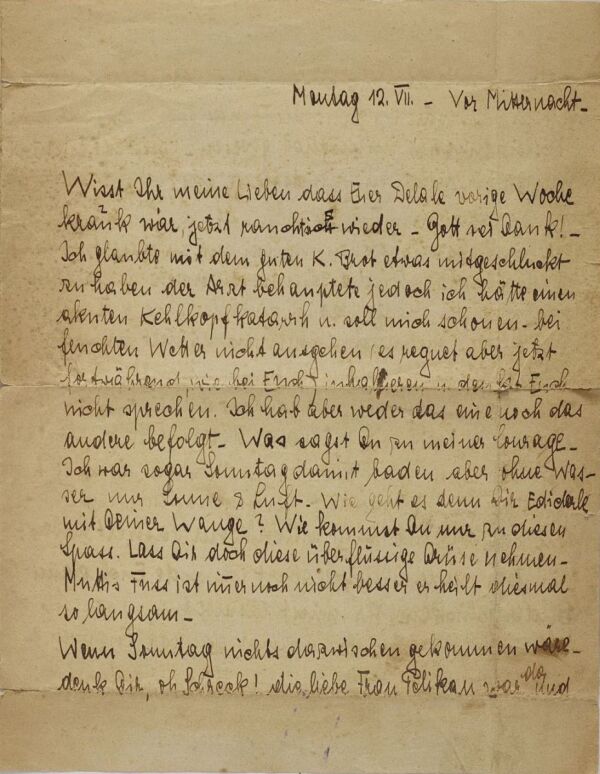 Brief von Adele Harms an Egon und Edith Schiele Bild 1