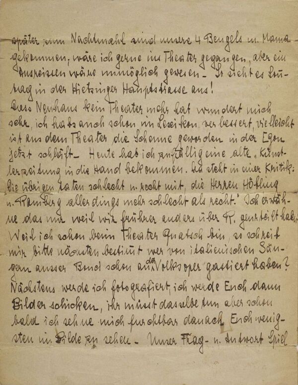 Brief von Adele Harms an Egon und Edith Schiele Bild 2