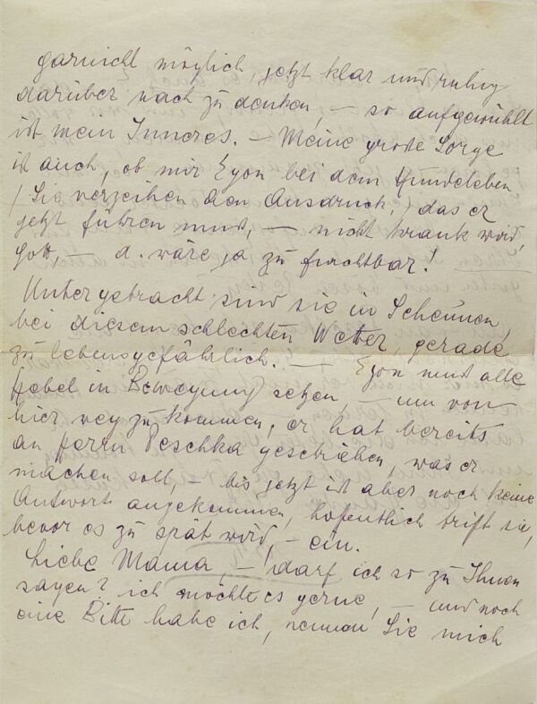 Brief von Edith Schiele an Marie Schiele Bild 2