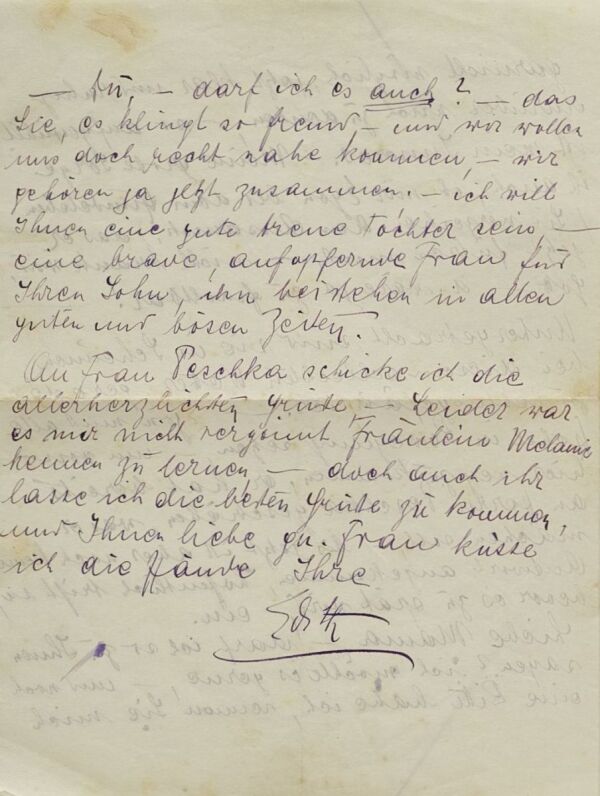 Brief von Edith Schiele an Marie Schiele Bild 3