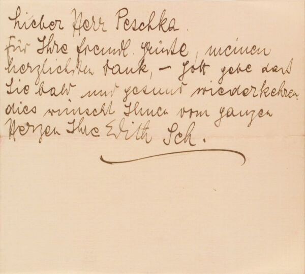 Brief von Egon und Edith Schiele an Anton Peschka Bild 2