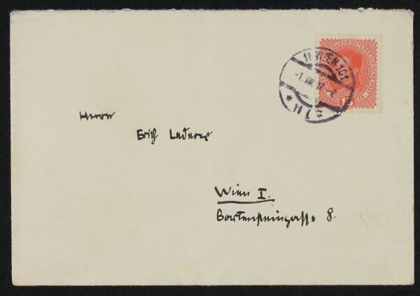 Brief von Egon Schiele an Erich Lederer Bild 2