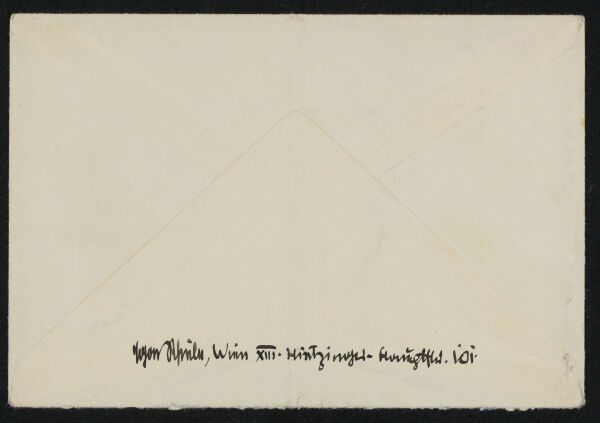 Brief von Egon Schiele an Erich Lederer Bild 3