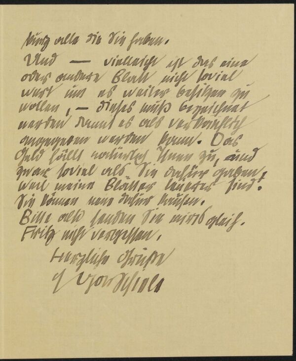 Brief von Egon Schiele an Erich Lederer Bild 2