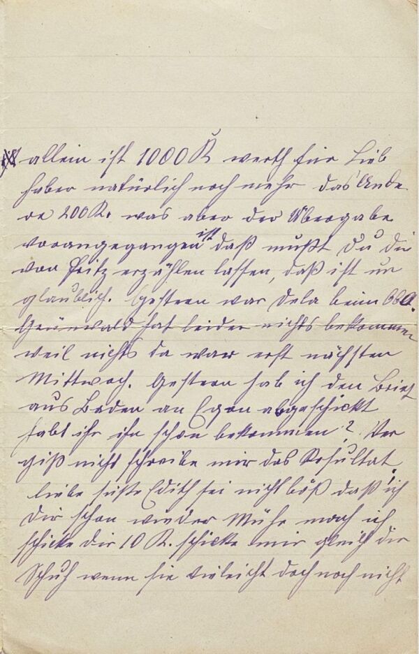 Brief von Josefine Harms an Edith Schiele Bild 2