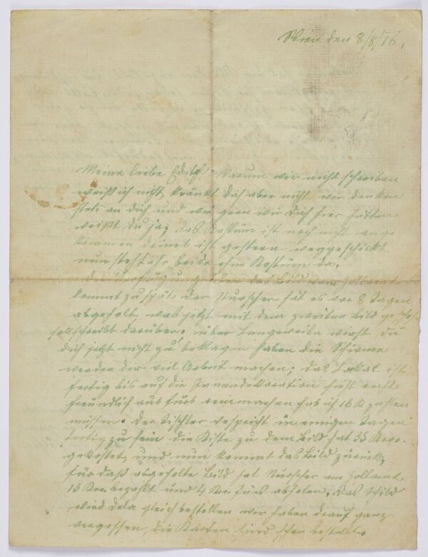 Brief von Josefine Harms an Edith Schiele 