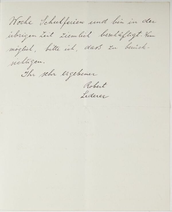 Brief von Robert Lederer an Egon Schiele Bild 3