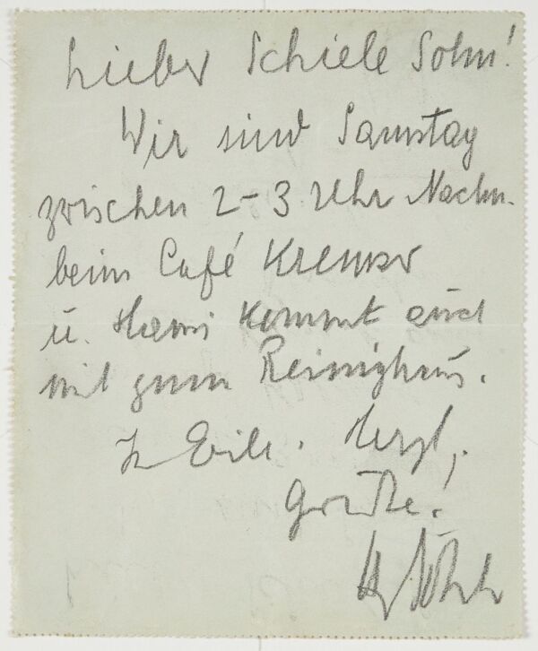 Brief von Heinrich Böhler an Egon Schiele Bild 1