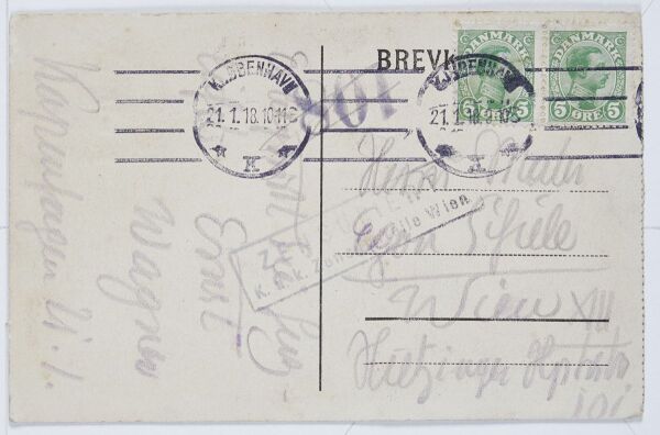 Postkarte von Ernst Wagner an Egon Schiele Bild 2