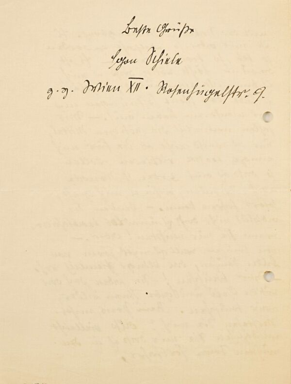 Brief von Egon Schiele an Karl Ernst Osthaus/Folkwang Museum Bild 3