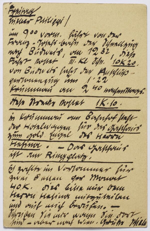 Postcard from Egon Schiele to Robert Philippi 