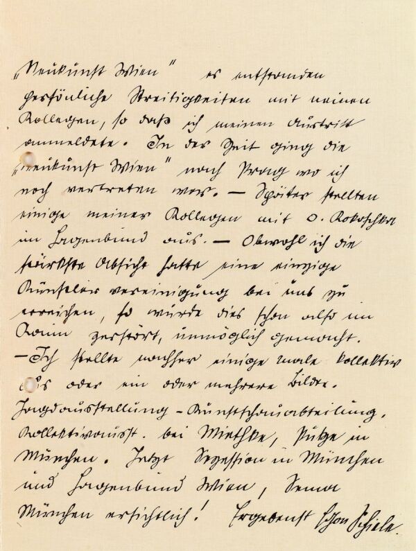 Brief von Egon Schiele an Karl Ernst Osthaus/Folkwang Museum Bild 2