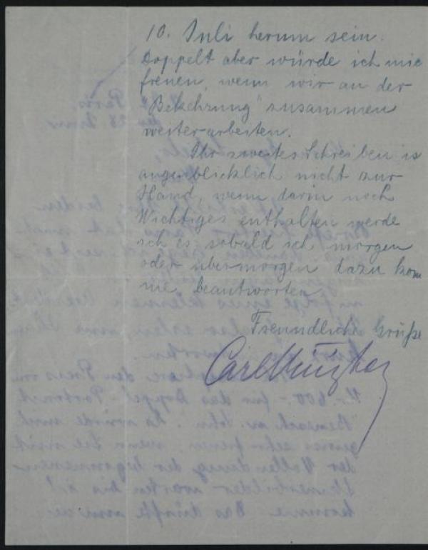 Brief von Carl Reininghaus an Egon Schiele Bild 2