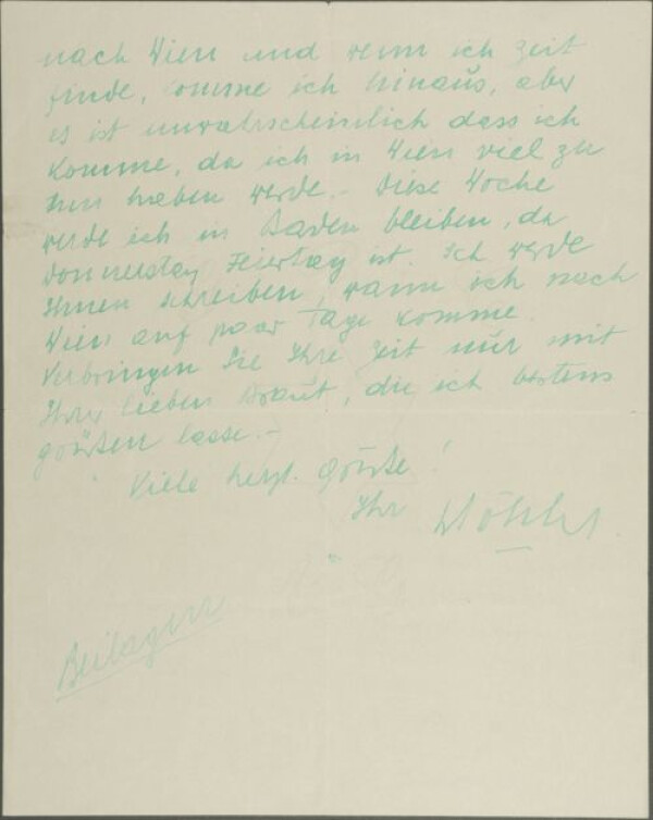 Brief von Heinrich Böhler an Egon Schiele Bild 2