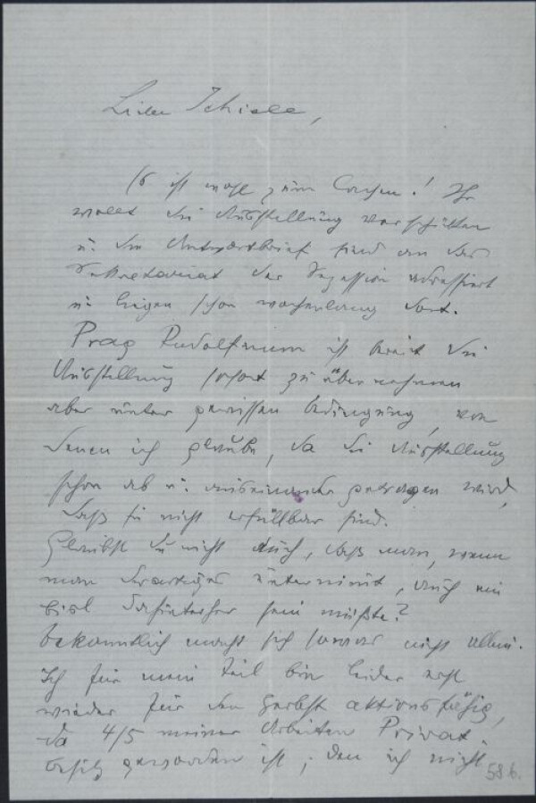 Brief von Anton Faistauer an Egon Schiele 