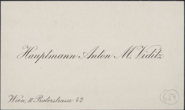 Kondolenzschreiben von Anton Maximilian Viditz-Wardt an Egon Schiele zum Tod von Edith Schiele 