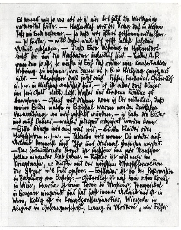 Brief von Egon Schiele an Anton Peschka Bild 2