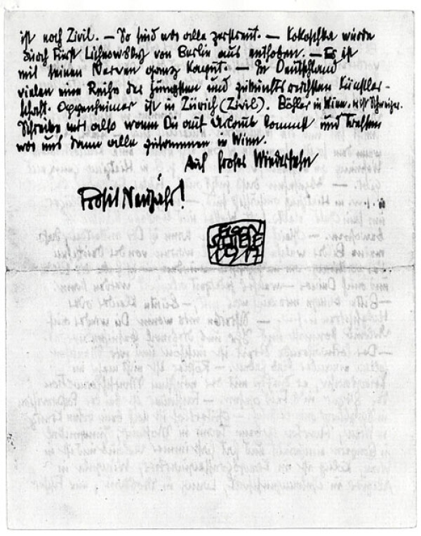 Brief von Egon Schiele an Anton Peschka Bild 3