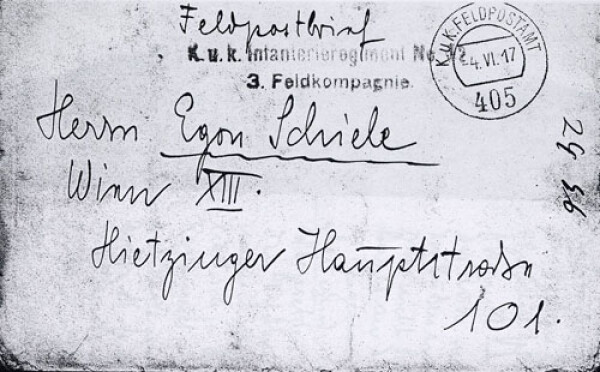 Brief (Feldpost) von Anton Peschka an Egon Schiele Bild 4