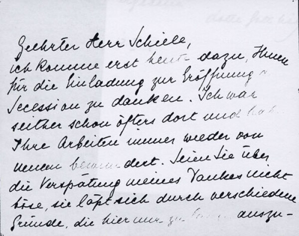 Brief von Lotte Gotthilf an Egon Schiele 