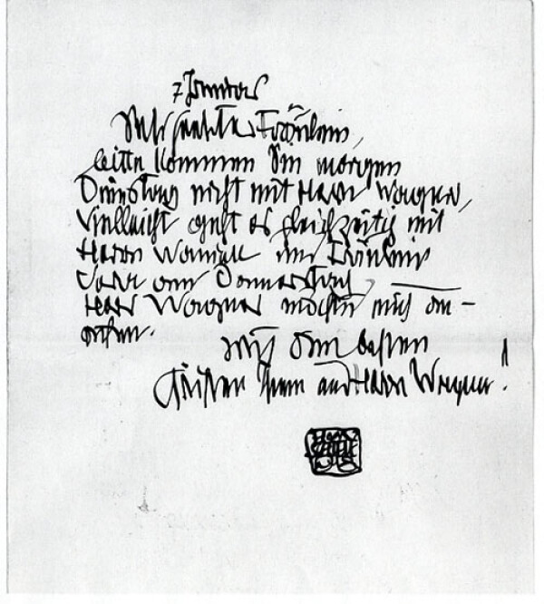 Brief von Egon Schiele an Marga Boerner 