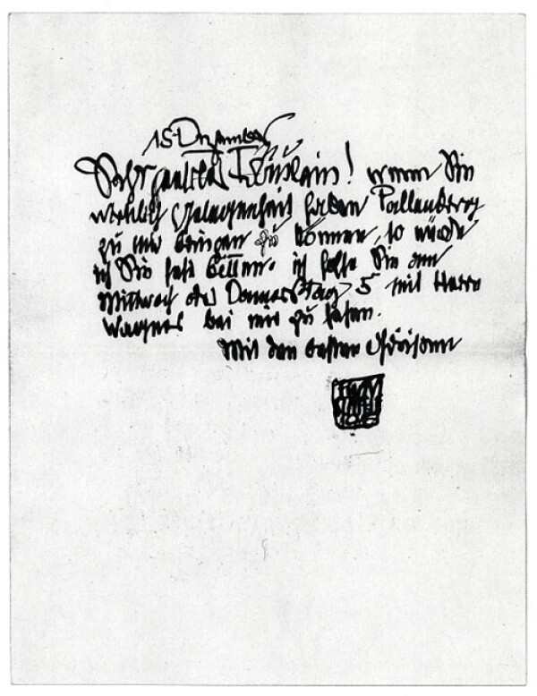 Brief von Egon Schiele an Marga Boerner 