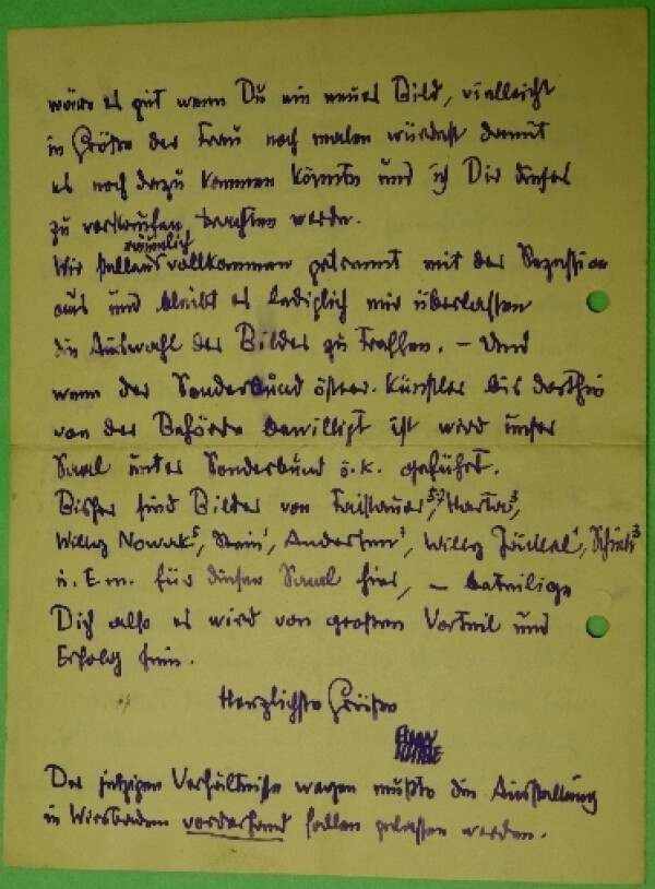 Brief von Egon Schiele an Anton Kolig Bild 3